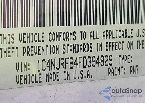 2015 Jeep Patriot High Altitude Edition z USA, uszkodzony, nr VIN 1C4NJRFB4FD394829